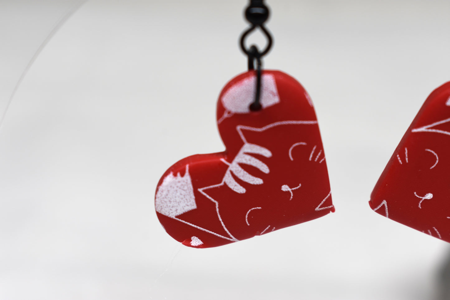 Cat Heart Earrings
