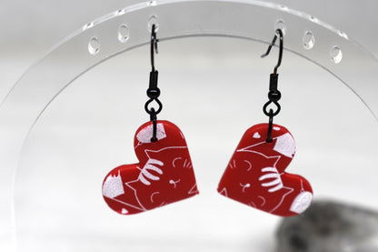 Cat Heart Earrings