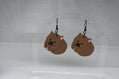 Wombat Dangle Earrings – Handmade Polymer Clay, Australian Wildlife Jewellery