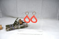 Bright Coral Open Teardrops