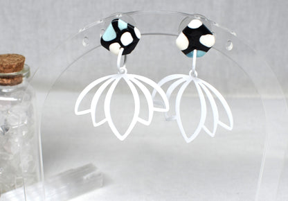 Lotus Drop Spot Earrings