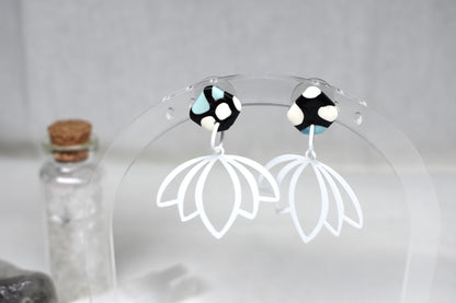 Lotus Drop Spot Earrings