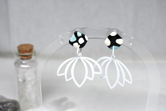 Lotus Drop Spot Earrings