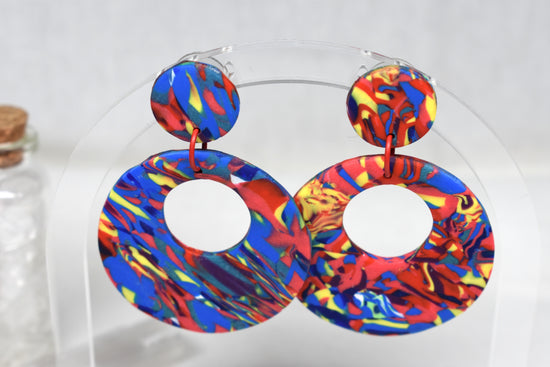 Kaleidoscope Donut Earrings