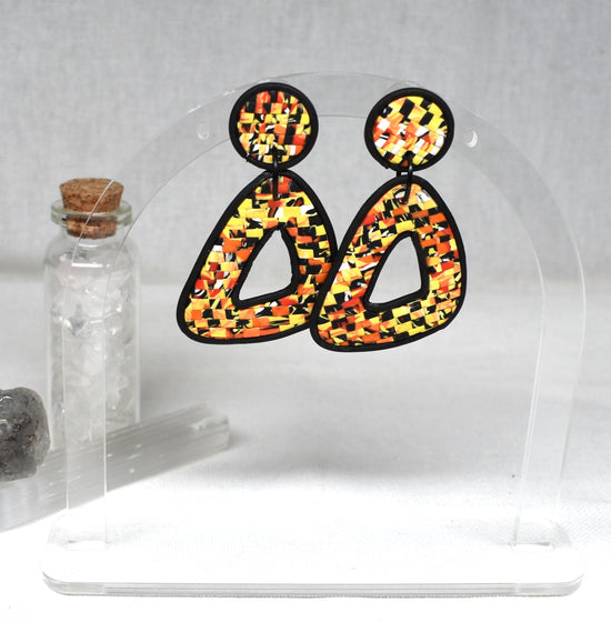 Mosaic Triangle Donut Earrings