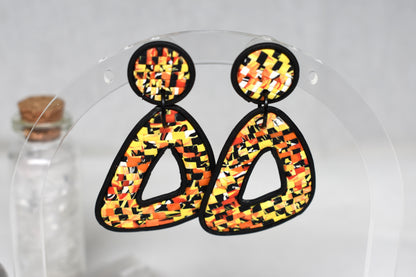Mosaic Triangle Donut Earrings
