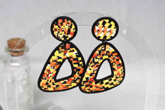 Mosaic Triangle Donut Earrings