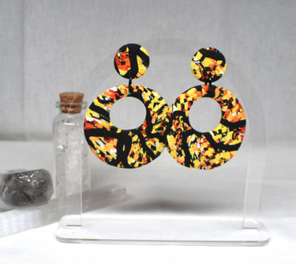 Lava Statement Donut Earrings