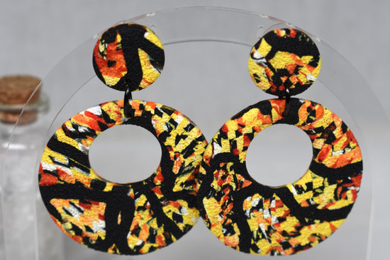 Lava Statement Donut Earrings