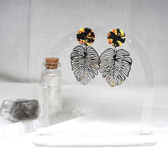 Lava Leaves Dangle Earrings