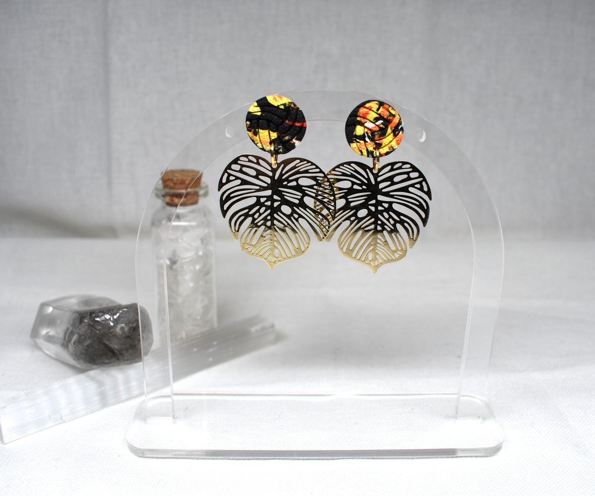 Lava Leaves Dangle Earrings