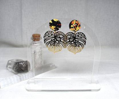 Lava Leaves Dangle Earrings