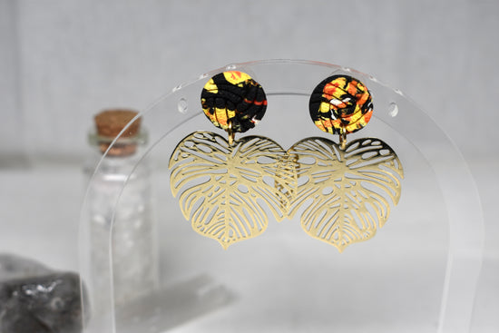 Lava Leaves Dangle Earrings