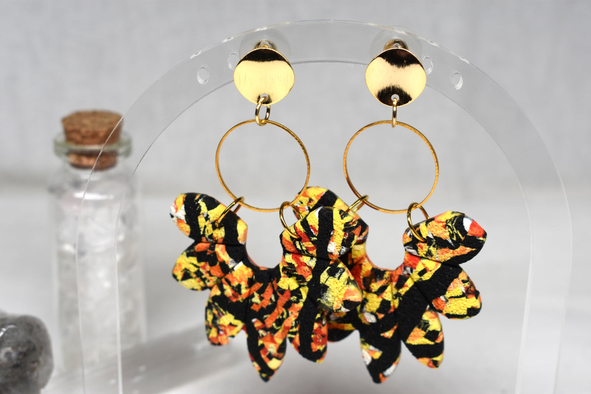 Lava Bursts Statement Earrings