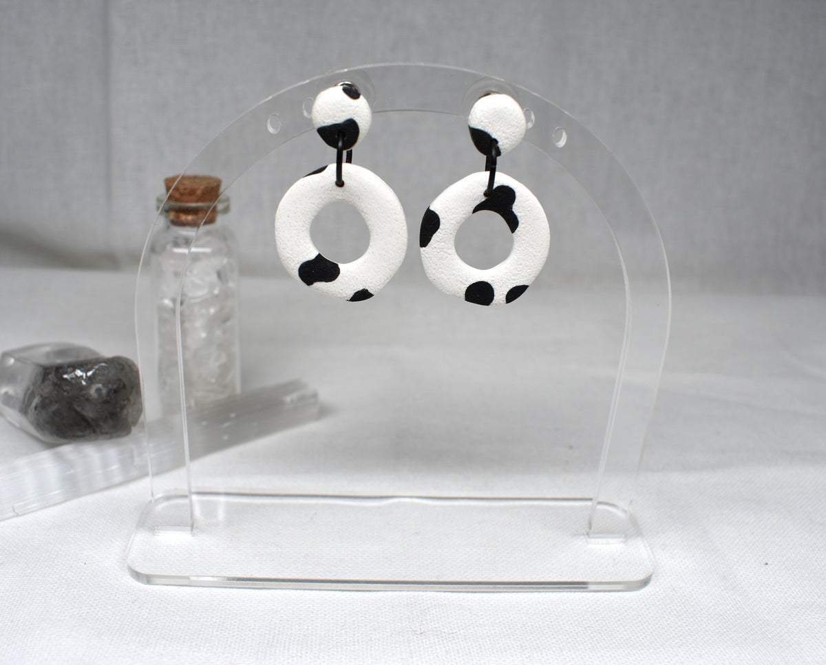 Moo Cow Donut Earrings
