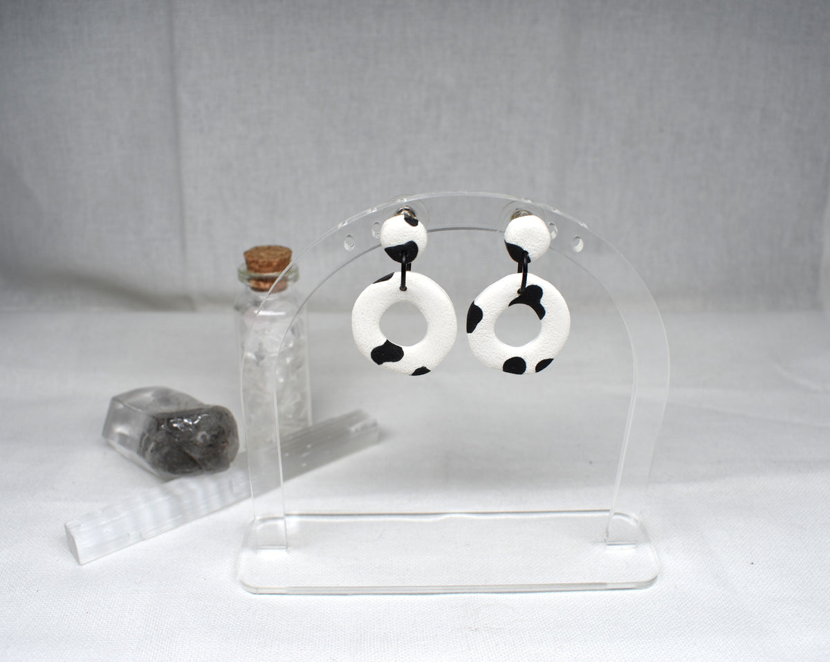 Moo Cow Donut Earrings