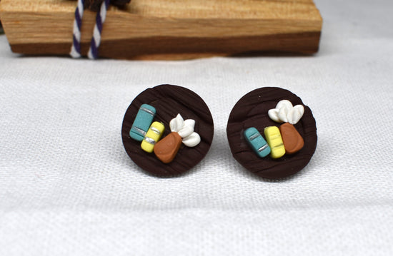 Bookcase Stud Earrings