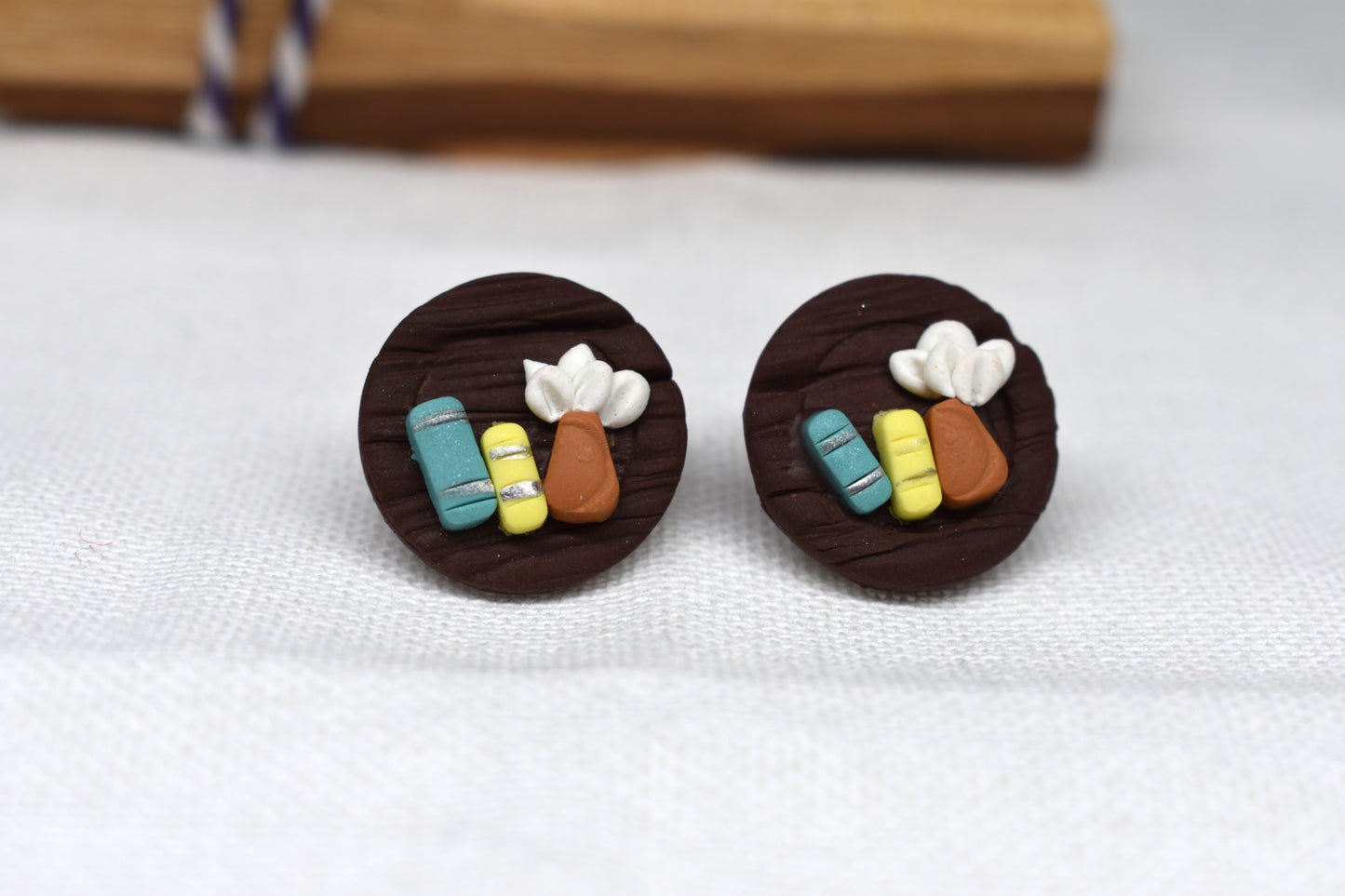 Bookcase Stud Earrings