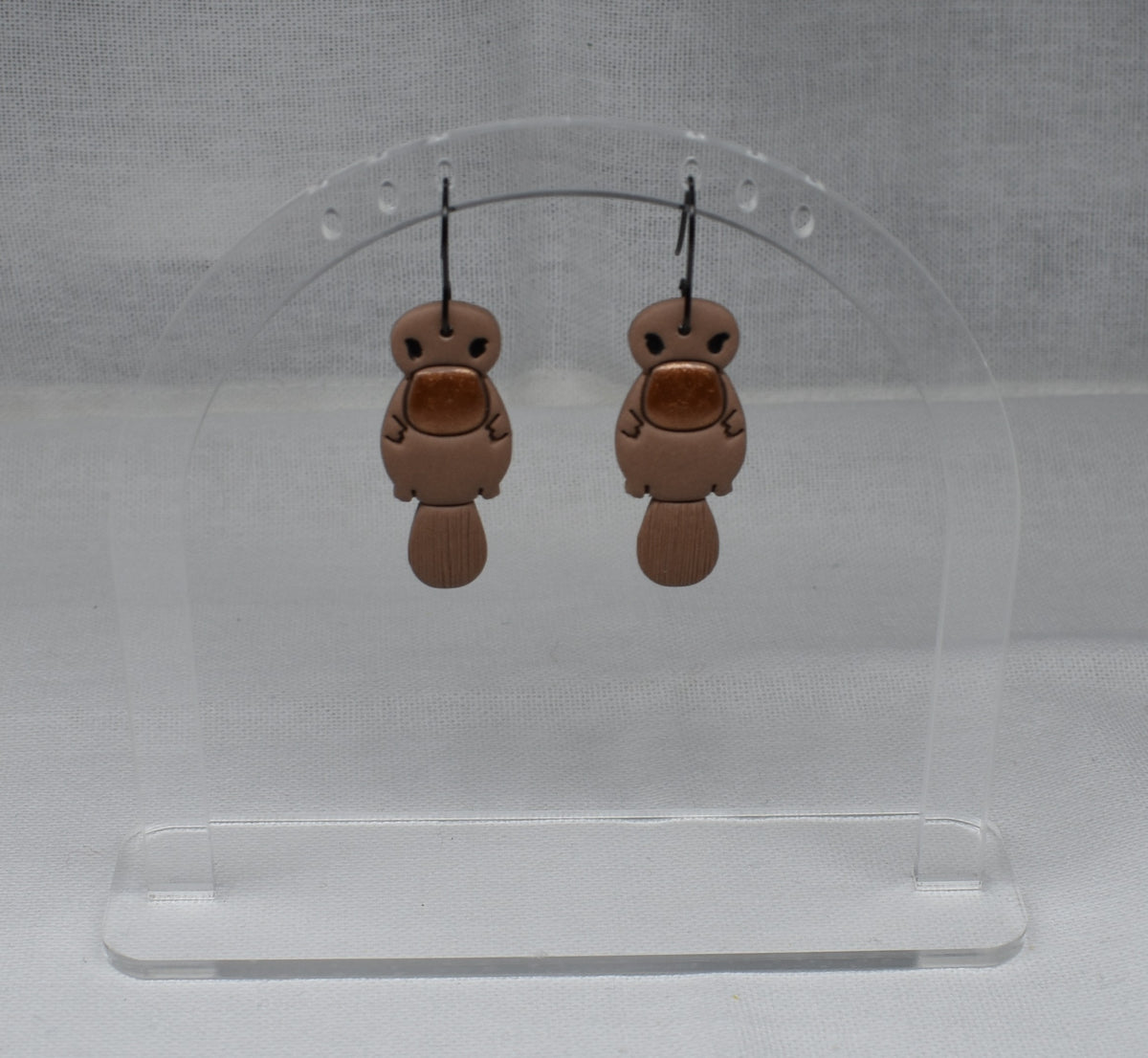 Platypus Dangle Earrings – Handmade Polymer Clay, Australian Animal Jewellery