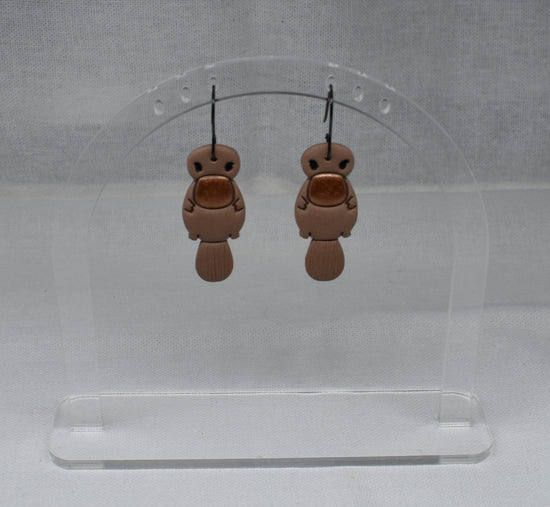 Platypus Dangle Earrings – Handmade Polymer Clay, Australian Animal Jewellery
