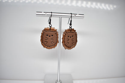 Echidna Earrings – Handmade Polymer Clay, Australian Wildlife Jewellery