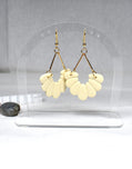 Cream Petal Chandelier Earrings