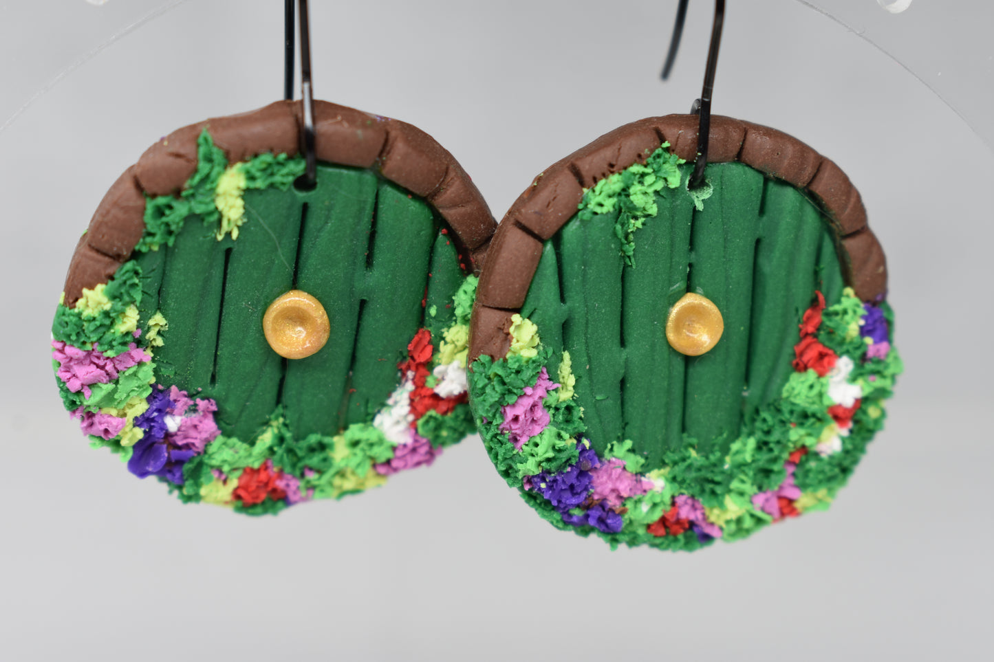 Bag End Hobbit Door Dangles with Black Hooks