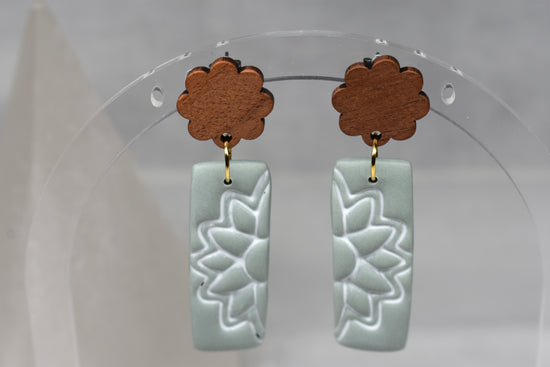Sage Bloom - Mandala inspired Dangle Earrings