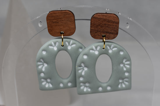 Sage Meadow - Floral Arch Dangle Earrings