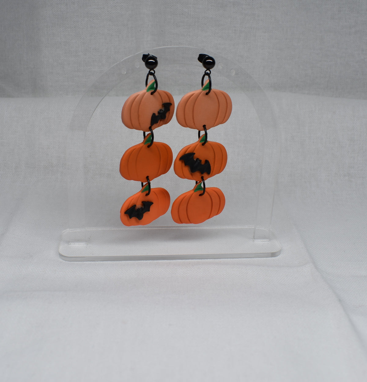 Triple Bat Pumpkins Earrings