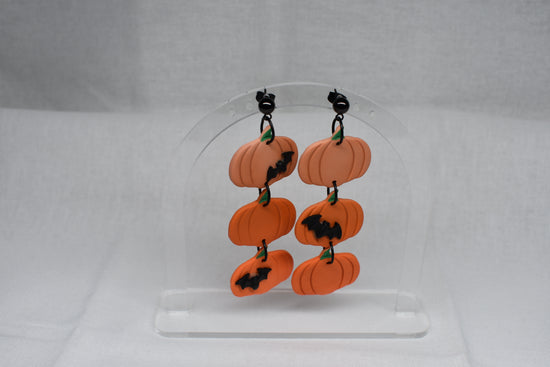 Triple Bat Pumpkins Earrings