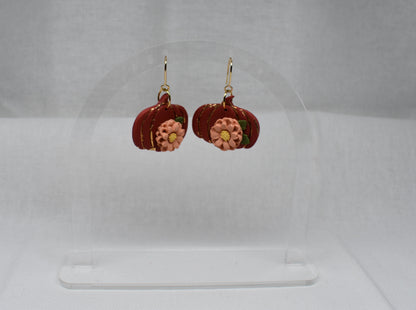 Floral Pumpkin Earrings