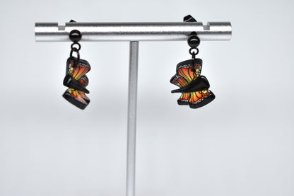 Tiny Monarch Butterfly Earrings