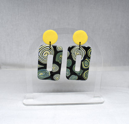 Circles - XL Rectangle Donut Earrings