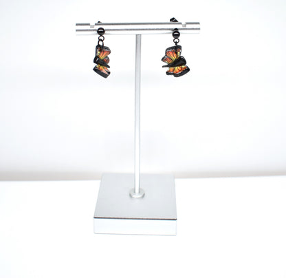 Tiny Monarch Butterfly Earrings