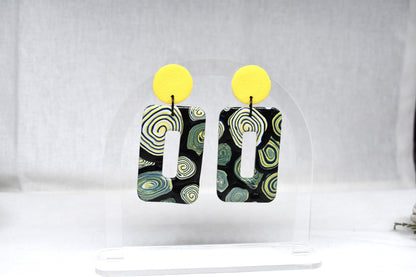 Circles - XL Rectangle Donut Earrings