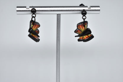 Tiny Monarch Butterfly Earrings