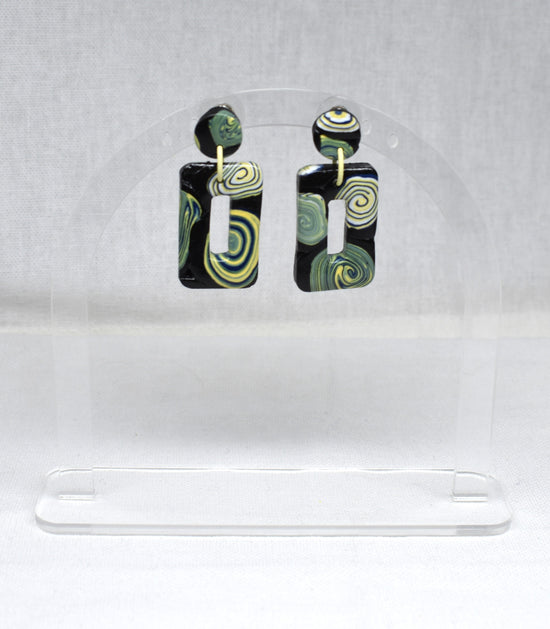 Medium Kandinsky-Inspired Rectangle Earrings