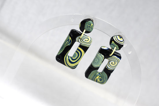 Medium Kandinsky-Inspired Rectangle Earrings