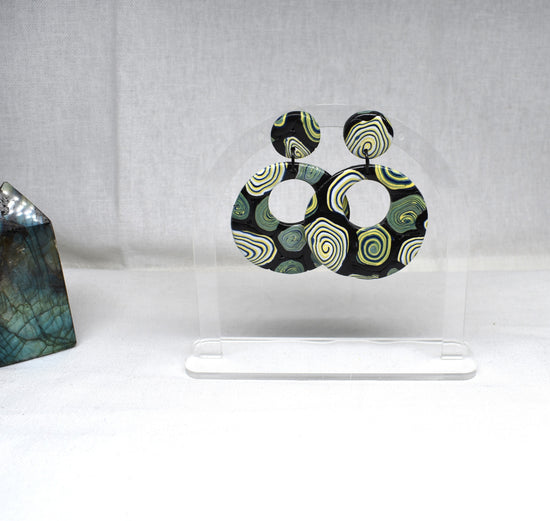 Kandinsky-Inspired XL Donut Earrings