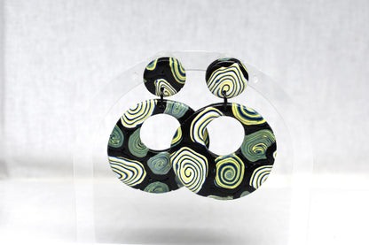 Kandinsky-Inspired XL Donut Earrings