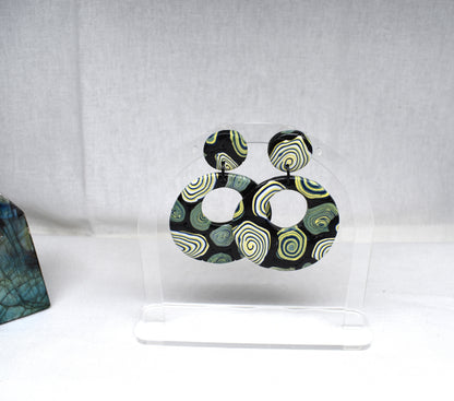 Kandinsky-Inspired XL Donut Earrings