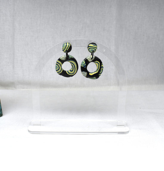 Kandinsky-Inspired Irregular Donut Earrings