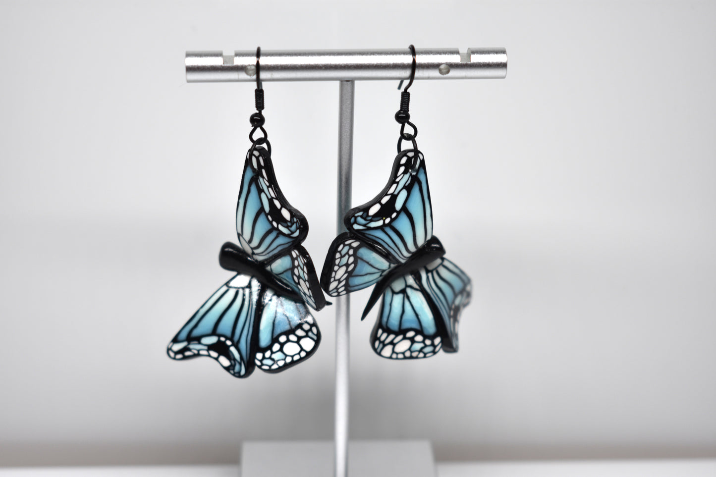 Blue Monarch Butterfly Earrings