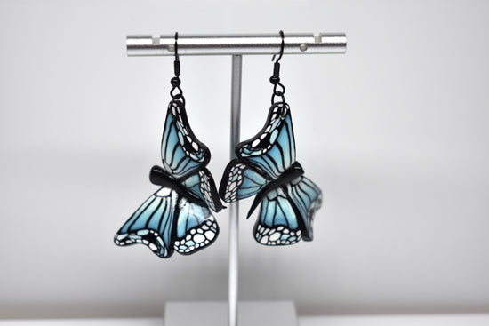 Blue Monarch Butterfly Earrings
