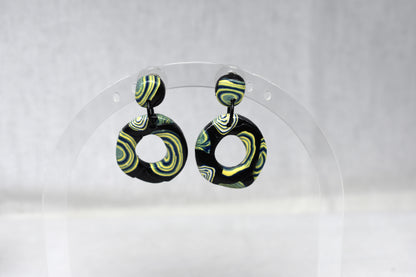 Kandinsky-Inspired Irregular Donut Earrings