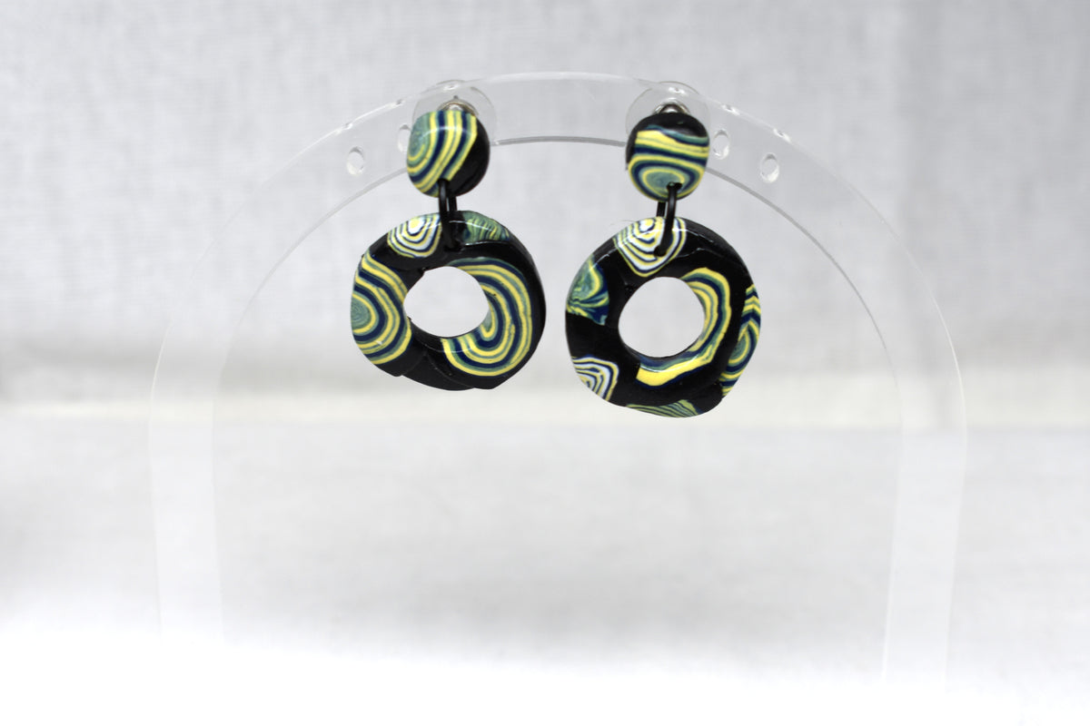 Kandinsky-Inspired Irregular Donut Earrings