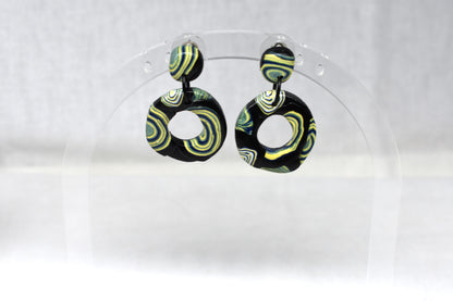 Kandinsky-Inspired Irregular Donut Earrings