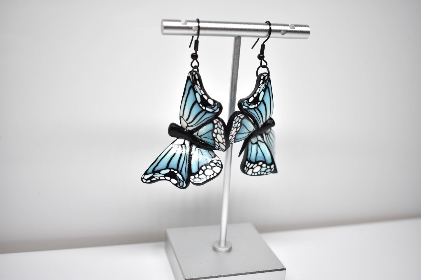 Blue Monarch Butterfly Earrings