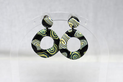 Kandinsky-Inspired Irregular Donut Earrings